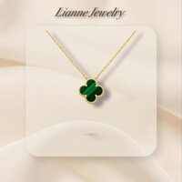 [VCA] Vòng Cổ Cỏ 4 Lá May Mắn,Sang Trọng,Tinh Tế [Xanh Lá]