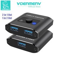 Vdenmenv USB 3.0 Công Tắc Chọn KVM Switch 5Gbps 2 Trong 1 Ra 2 Chia Sẻ Máy Tính Cho Máy in Bàn Phím Chuột