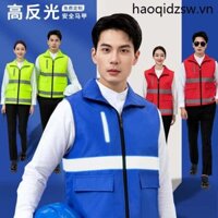 Ve áo phản quang Áo bảo hộ lao động Tùy chỉnh Vườn xanh Trang trí Xây dựng Hậu cần Express Vest Áo ghi lê In