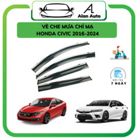 Vè che mưa xe Honda Civic 2013-2024, Mẫu vè mưa chỉ mạ cao cấp
