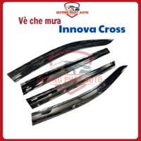 Vè che mưa xe Innova Cross 2023 2024, Chất liệu NHỰA ĐEN ABS Thái Lan. Giá 1 bộ
