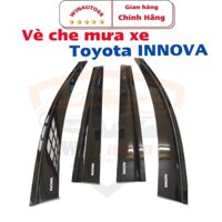 Vè che mưa xe Toyota Innova 2006- 2021, mẫu nhựa đen cao cấp, vừa chuẩn khít form xe