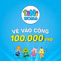 Vé cổng điện tử tiNiWorld STANDARD NGÀY THƯỜNG áp dụng tại các trung tâm tiNiWorld có giá vé vào cổng 100.000VND