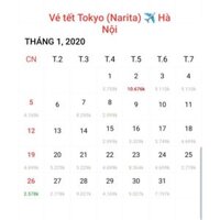 Vé máy bay tết 2020 chặng Tokyo (Narita) Hà Nội
