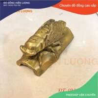 Ve Sầu Phong Thủy Bằng Đồng - Kim Thiền Dài 10cm, Cao 4cm