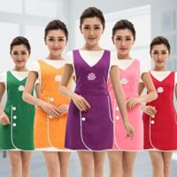 Vệ Sinh Bồi Bàn Tạp Dề Hộ Gia Đình Nhà Hàng Cafe Nữ Tiệm Làm Móng Tay Nướng Bếp Tạp Dề Đầm Có Túi