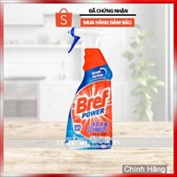Vệ sinh tẩy cặn Canxi trên Inox, vách kính, sen vòi BREF Power Kalk & Schmutz chai 750ml (nhập khẩu Đức)