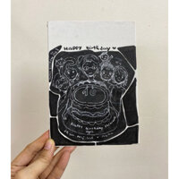 Vẽ thiệp theo yêu cầu, kích thước 12x17cm