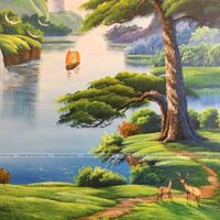 Vẽ tranh tường 3D cảnh sơn thủy tại Sóc Sơn, Hà Nội - TT128LHAR