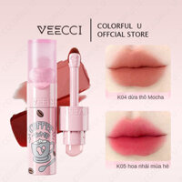 VEECCI Chất son lì mềm mịn son bóng lâu trôi Bùn môi