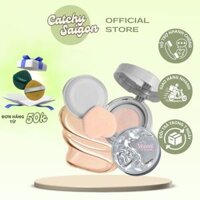 [VEECCI] (Minisize) Cushion VEECCI Vỏ Bạc Gợn Sóng Nước Dạng Lưới Dành Cho Da Dầu, Hỗn Hợp 4.5g