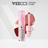 VEECCI Son Môi 2 Đầu Tặng Kèm Cọ Môi Son Bóng Nhung Lì Chống Dính Cốc 2g
