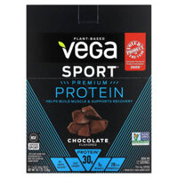 Vega Sport Plant-Based Premium Protein Chocolate 12 Pack 1.6 oz (44 g) Each
