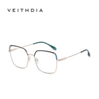 Veithdia Kính Mắt Gọng Vuông Kim Loại Chống Ánh Sáng Xanh Thời Trang Cho Nữ JS8617
