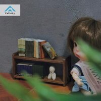 Velishy 1: 12 Nhà Búp Bê Hiển Thị Đứng Giá Để Đồ Kệ Sách Mô Hình Nhà Búp Bê Nội Thất Trang Trí Đồ Chơi Micro Cảnh Xây Dựng Chống Đỡ
