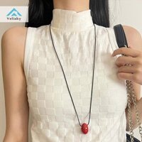 Velishy Đơn Giản Hợp Thời Trang Tròn Bóng Mặt Dây Chuyền Vòng Cổ Cho Nữ Cô Gái Thời Trang Đa Năng Dây Dài Áo Len Dây Xích Phụ Kiện Trang Sức Quà Tặng