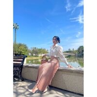 VELLE DESIGN chân váy dập ly thiết kế cao cấp Cila kiểu dáng lạ mắt, màu sắc thanh lịch sang trọng