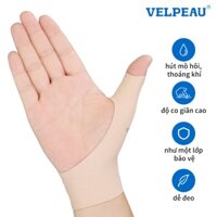VELPEAU bao tay hỗ trợ ngón cái đàn hồi cao (Một đôi) - Dụng cụ bảo vệ ngón cái mềm mại, có thể giúp giảm đau, viêm khớp, đau khớp, viêm gân, trật khớp, thể thao