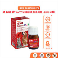 Vemedim Hemo Rooster Pets tăng cơ, bền sức, nhanh hồi phục cho chó mèo, lọ 50 viên