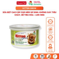 Vemedim Kitten Grow sữa dinh dưỡng cao cấp dành cho mèo con, bổ sung acid amin, lon 100g