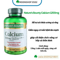 Vên Uống Bổ sung Canxi và Vitamin D3 Cho Cơ Thể Nature's Bounty Calcium 1200mg + D 1000iu 120 Viên