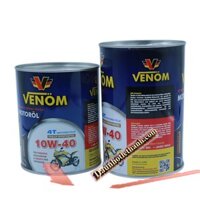 VENOM 4T Motorcycle 10W40 SN MA2 800ml - FULLY SYNTHETIC - Made in UAE - Nhớt Tổng Hợp 100% Xe Số - Tay Côn - Moto PKL