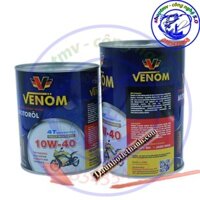 VENOM 4T Motorcycle 10W40 SN MA2 800ml - FULLY SYNTHETIC - Made in UAE - Nhớt Tổng Hợp 100% Xe Số - Tay Côn - Moto PKL