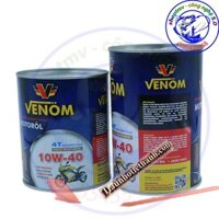 VENOM 4T Motorcycle 10W40 SN MA2 800ml - FULLY SYNTHETIC - Made in UAE - Nhớt Tổng Hợp 100% Xe Số - Tay Côn - Moto PKL