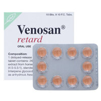 Venosan retard 50mg điều trị các chứng giãn tĩnh mạch, đau và nặng chân