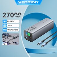 Vention 27000mAh 140W PD 3.1 Max Màn hình LED sạc nhanh 3 chiều cho máy tính xách tay / điện thoại / máy tính bảng