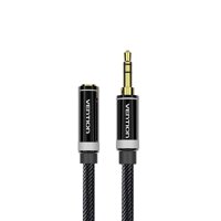 VENTION 3.5mm Audio Extension Cable Stereo Male to Female Audio Adapter AUX Cable for Car Smartphone PC MP3 - Black - 2m