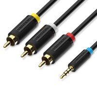 Vention 3.5mm Male to 3RCA Male AV Cable 1.5M Black ( BCB-BG )