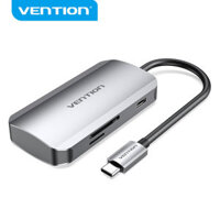 Vention 6-in-1 USB Type C Hub Type C to 3 USB 3.0 Ports SD TF PD Card Reader 100W PD Charge For MacBook Air 2020 Huawei MateBook 13/14 Mate 20/30 P20/30 Samsung Galaxy S10/10+ Type C Hub USB C Hub 0.15m