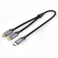 Vention BGV USB-C Male to 2-Female RCA Cable 0.5/1/1.5m Gold-plated Hi-Fi Sound Audio Cable Connector