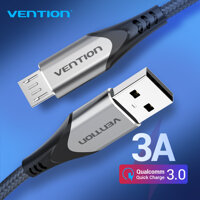 Vention cáp sạc Micro USB 3A Nylon Fast Charge USB Data Cable for Samsung Xiaomi LG Tablet Android Mobile Phone dây sạc nhanh Micro USB LazadaMall