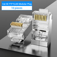 Vention Cat7 RJ45 Connector Cat7/6/5e STP 8P8C Modular Ethernet Cable Head Plug Gold-plated for Network RJ 45 Crimper Connectors LazadaMall