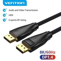 VENTION Cổng Hiển Thị Thông Gió Cáp Thể Thao Điện Tử Dp Dây 8k 60hz 4k Hdr Video Cho Pc Laptop Tv