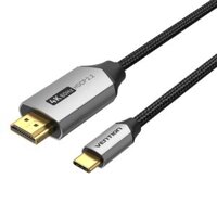Vention Cotton Braided USB-C to HDMI Cable 1M Black Aluminum Alloy Type ( CRB-BF )