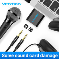 Vention External Sound Card USB To 3.5mm Jack Aux headset Adapter Stereo Audio sound card For Speaker PC Mic Laptop Computer PS4 LazadaMall