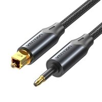 Vention Toslink to Mini Toslink Optical Audio Cable 0.5M Black Aluminum Alloy Type ( BKC-BD )