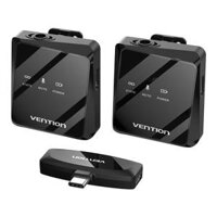 Vention USB-C 2-Pack Wireless Lavalier Microphone Black Type ( NCBB0 )