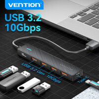 Vention USB HUB 4 Cổng ABS 10Gbps USB HUB 3.2 Gen 2 Adapter Cho Macbook Pro Air M1 PC Laptop Phụ Kiện USB C HUB Splitter 3.0