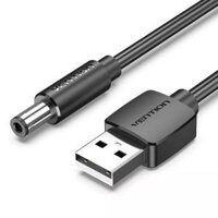 Vention USB to DC 5.5mm Power Cord 1M Black Tuning Fork Type ( CEY-BF )