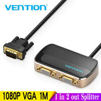 Vention VGA Splitter 1080P VGA Switch 1 trong 2 ra Nam sang Nữ Cáp 1m cho máy tính để bàn Màn hình máy tính xách tay Máy chiếu TV VGA Adapter MỚI