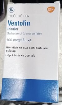 VENTOLIN INHALER 100MCG/1 liều xịt H/1 ống 200 liều