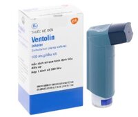 Ventolin Inhaler Salbutamol 100mgc/liều xịt GSK Tây Ban Nha (Hộp/200 liều)