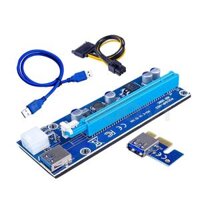 VER006S PCI- Card PCIE 1X to 16X USB 3.0  Power for - 6pin