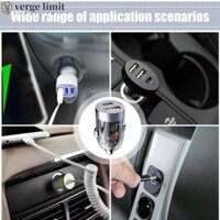 Verge LIMIT 2 Chiếc Bộ Chuyển Đổi Nguồn Điện Ô Tô, Cổng Kép Có Vòng Kéo Sạc Xe Hơi Mini, Tích Hợp Chip Thông Minh Sạc Nhanh Đầu Ra 120W Sạc Điện Thoại Ô Tô Phụ Kiện Xe Hơi