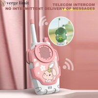 Verge LIMIT 2 Chiếc Mini Cầm Tay Bộ Đàm, Phim Hoạt Hình Không Dây Trẻ Em Bộ Đàm Đồ Chơi, Bộ Thu Phát Có Dây Treo Thỏ & Ếch Máy Liên Lạc Cha Mẹ-Con Ngoài Trời