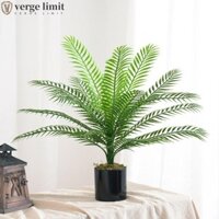 Verge LIMIT Cây lá cọ nhân tạo, Cây cọ nhân tạo 18 lá lớn, Cây xanh Cây dương Cây dương xỉ Cảm ứng thực Vật nhiệt đới Lá cọ giả Vườn nhà